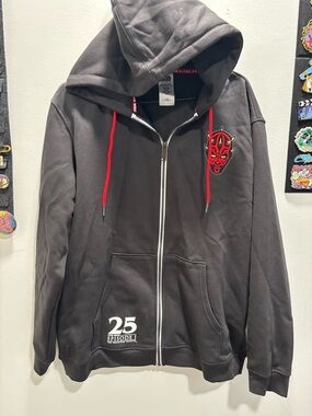 Star Wars Men’s Zip-Up Hoodie Black with Red Accents